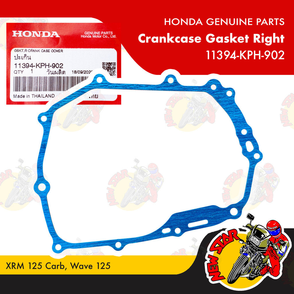 11394-KPH-902 | Crankcase Gasket Right | Genuine Honda parts | XRM 125 Carb Wave 125