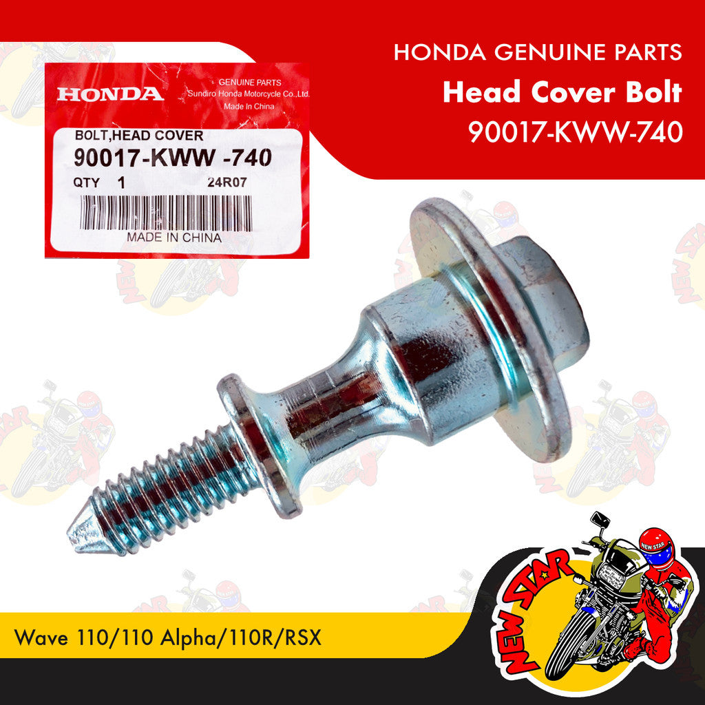 90017-KWW-740 | Head Cover Bolt | Genuine Honda parts | Wave 110/110 Alpha/110R/RSX