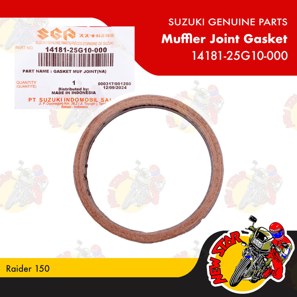 14181-25G10-000 | Muffler Joint Gasket | Genuine Suzuki parts | Raider 150
