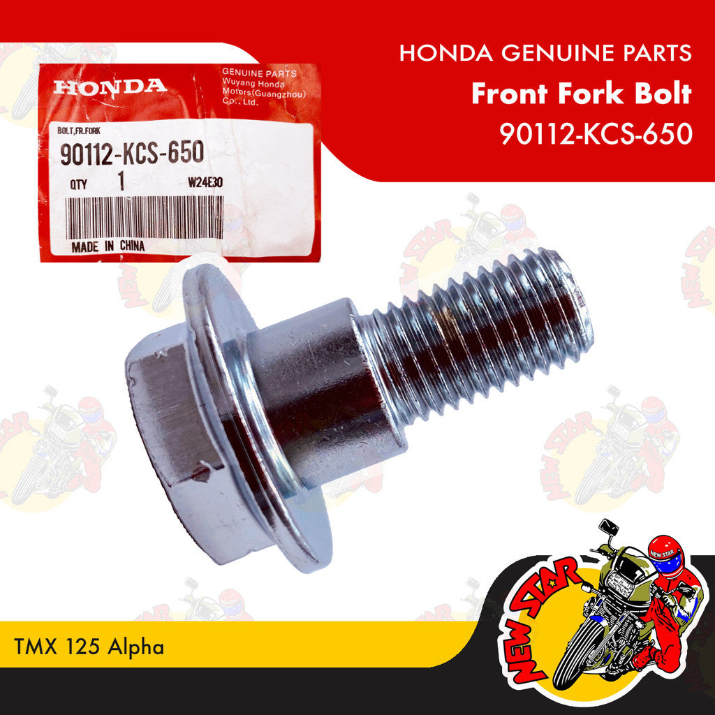 90112-KCS-650 | Front Fork Bolt | Genuine Honda parts | TMX 125 Alpha