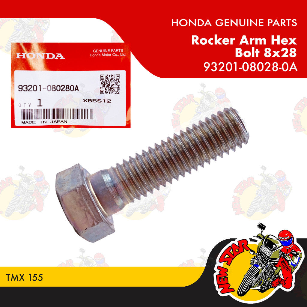 93201-08028-0A | Rocker Arm Hex Bolt 8x28 | Genuine Honda parts | TMX 155