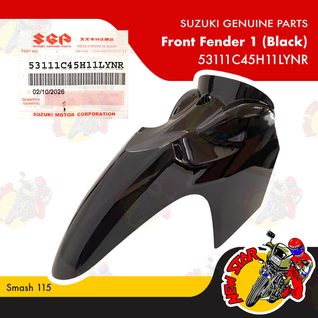 53111C45H11LYNR | Front Fender 1 (Black) | Genuine Suzuki parts | Smash 115