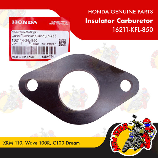 16211-KFL-850 | Insulator Carburetor | Genuine Honda parts | XRM 110 Wave 100R C100 Dream