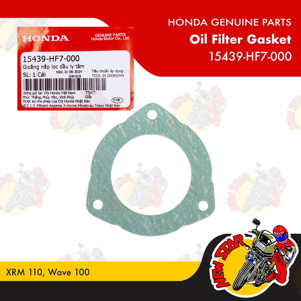 15439-HF7-000 | Oil Filter Gasket | Genuine Honda parts | XRM 110 Wave 100