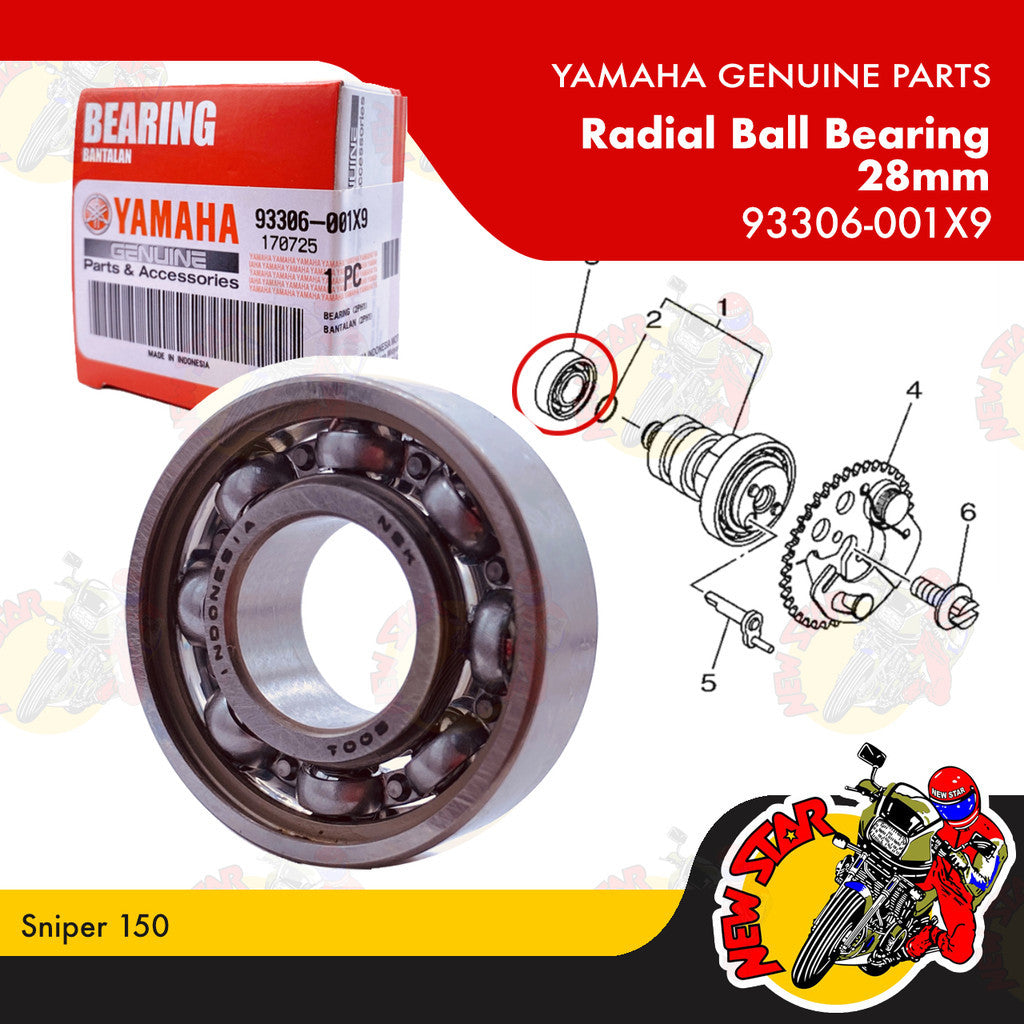 93306-001X9 | Radial Ball Bearing 28mm | Genuine Yamaha parts | Sniper 150