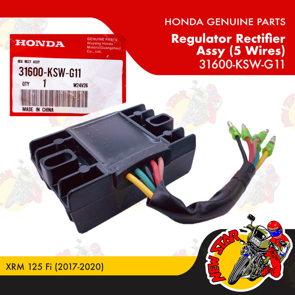 31600-KSW-G11 | Regulator Rectifier Assy 5 Wires | Genuine Honda parts | XRM 125 Fi (2017-2020)