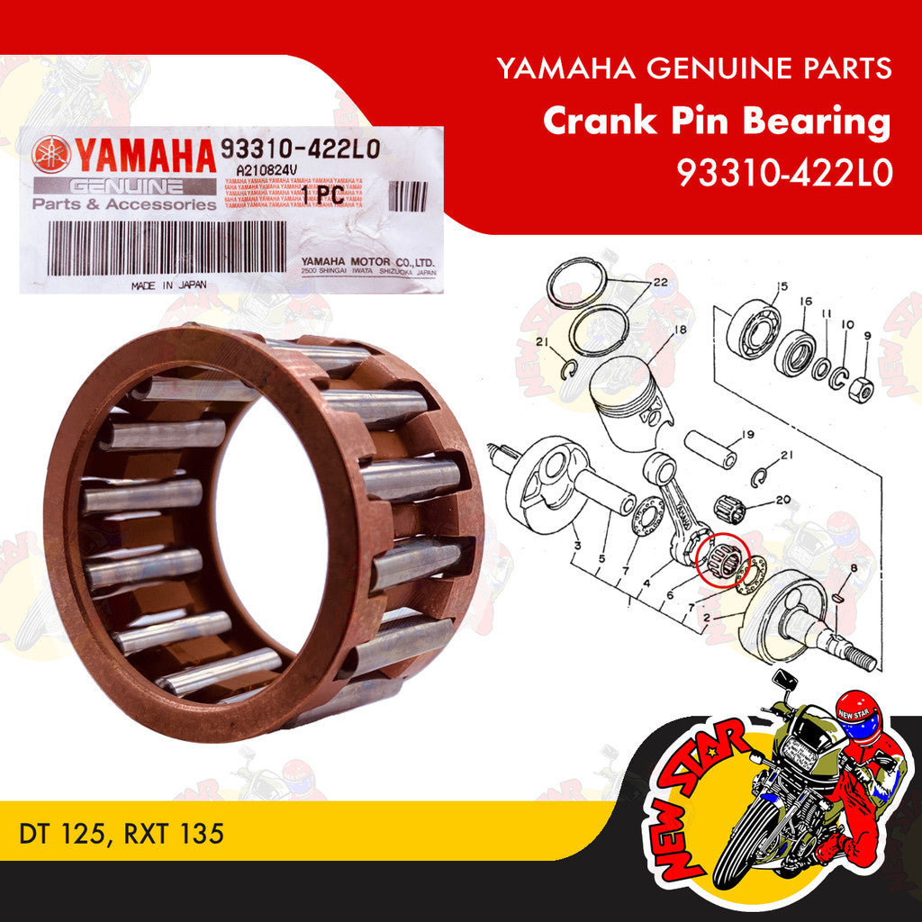 93310-422L0 | Crank Pin Bearing | Genuine Yamaha parts | DT 125 RXT 135