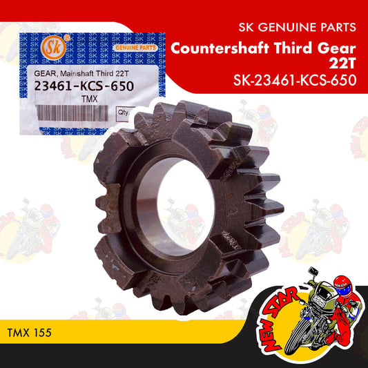 SK-23461-KCS-650 | Countershaft Third Gear 22T | Genuine Sk parts | TMX 155