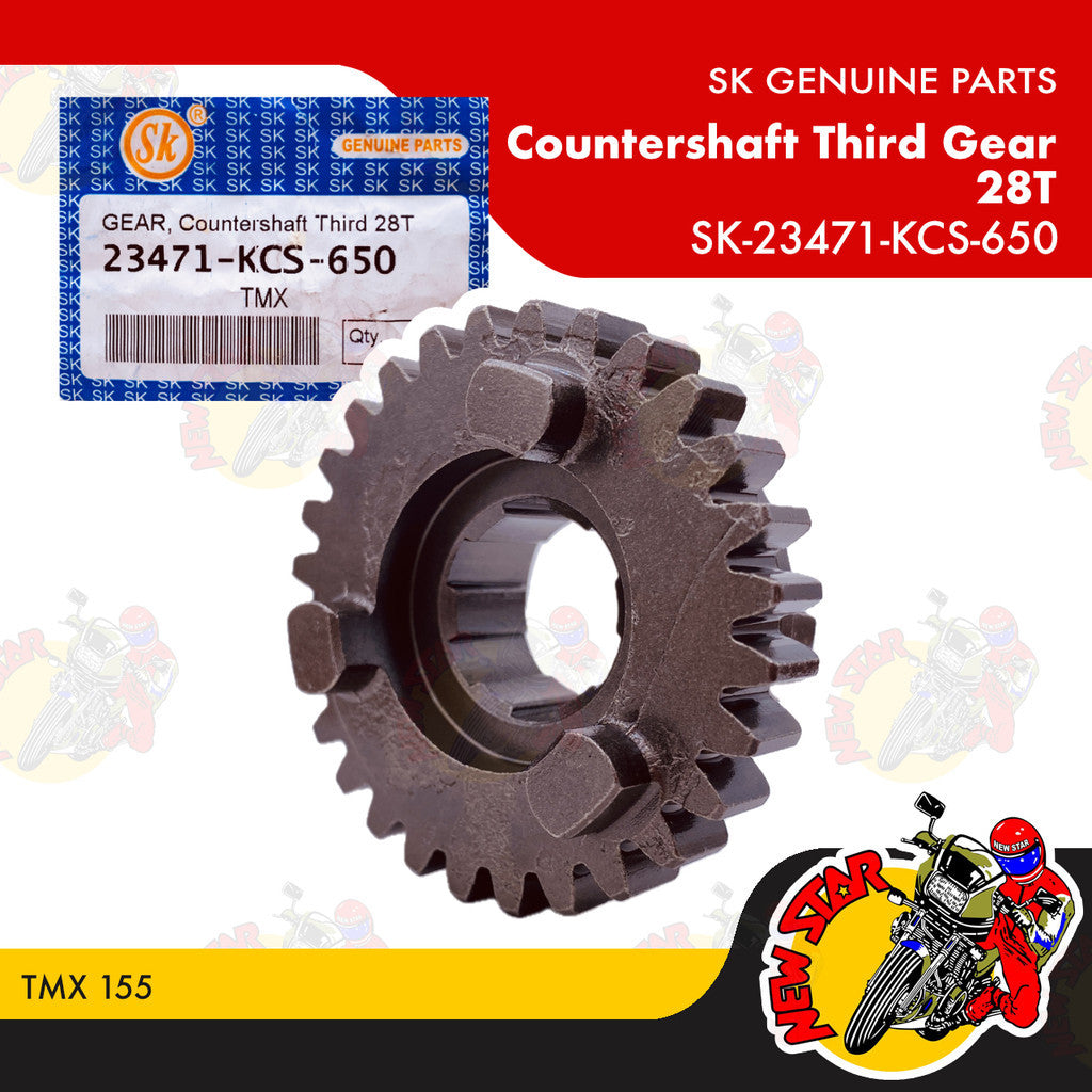 SK-23471-KCS-650 | Countershaft Third Gear 28T | Genuine Sk parts | TMX 155