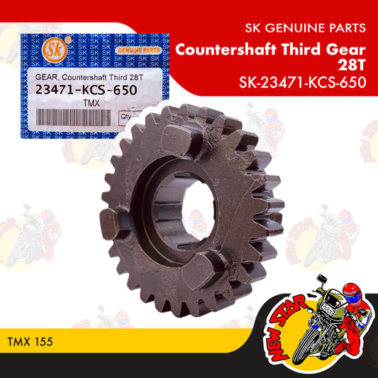 SK-23471-KCS-650 | Countershaft Third Gear 28T | Genuine Sk parts | TMX 155
