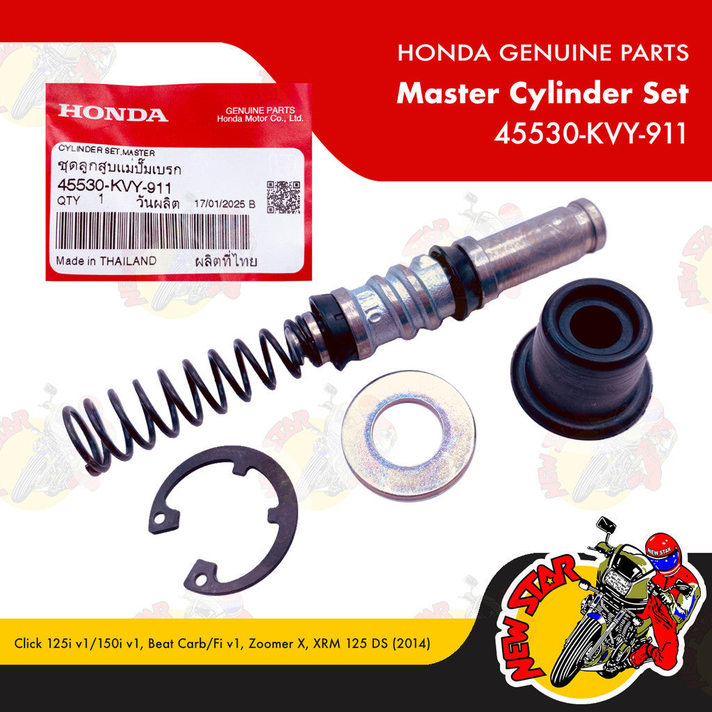 45530-KVY-911 | Master Cylinder Set | Genuine Honda parts | Click 125i v1/150i v1 Beat Carb/Fi v1