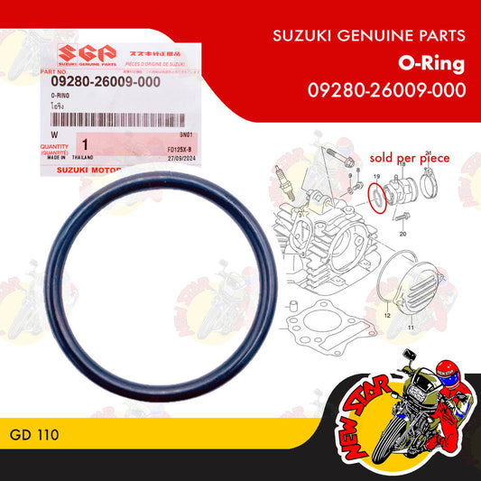 09280-26009-000 | O-Ring | Genuine Suzuki parts | GD 110