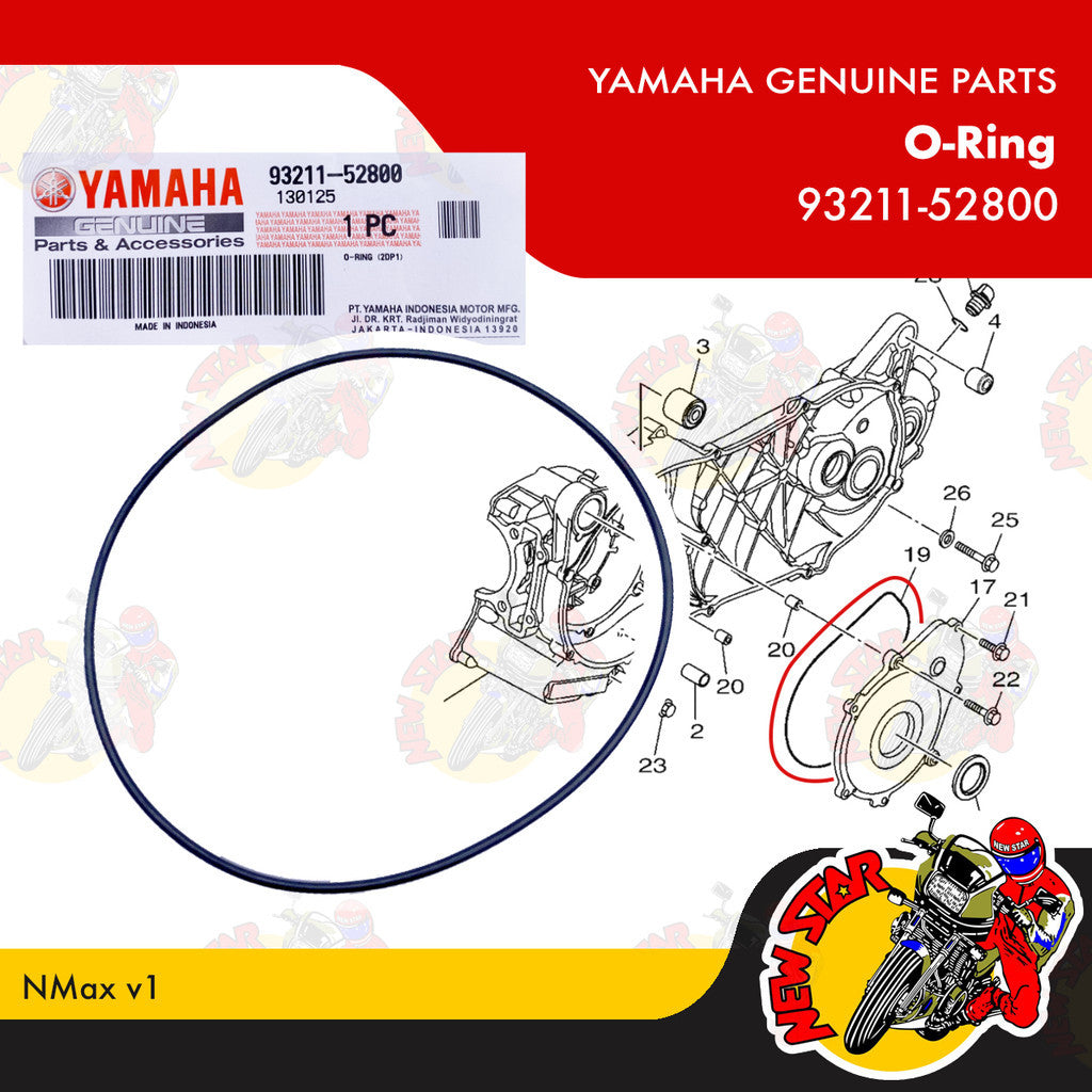 93211-52800 | O-Ring | Genuine Yamaha parts | NMax v1
