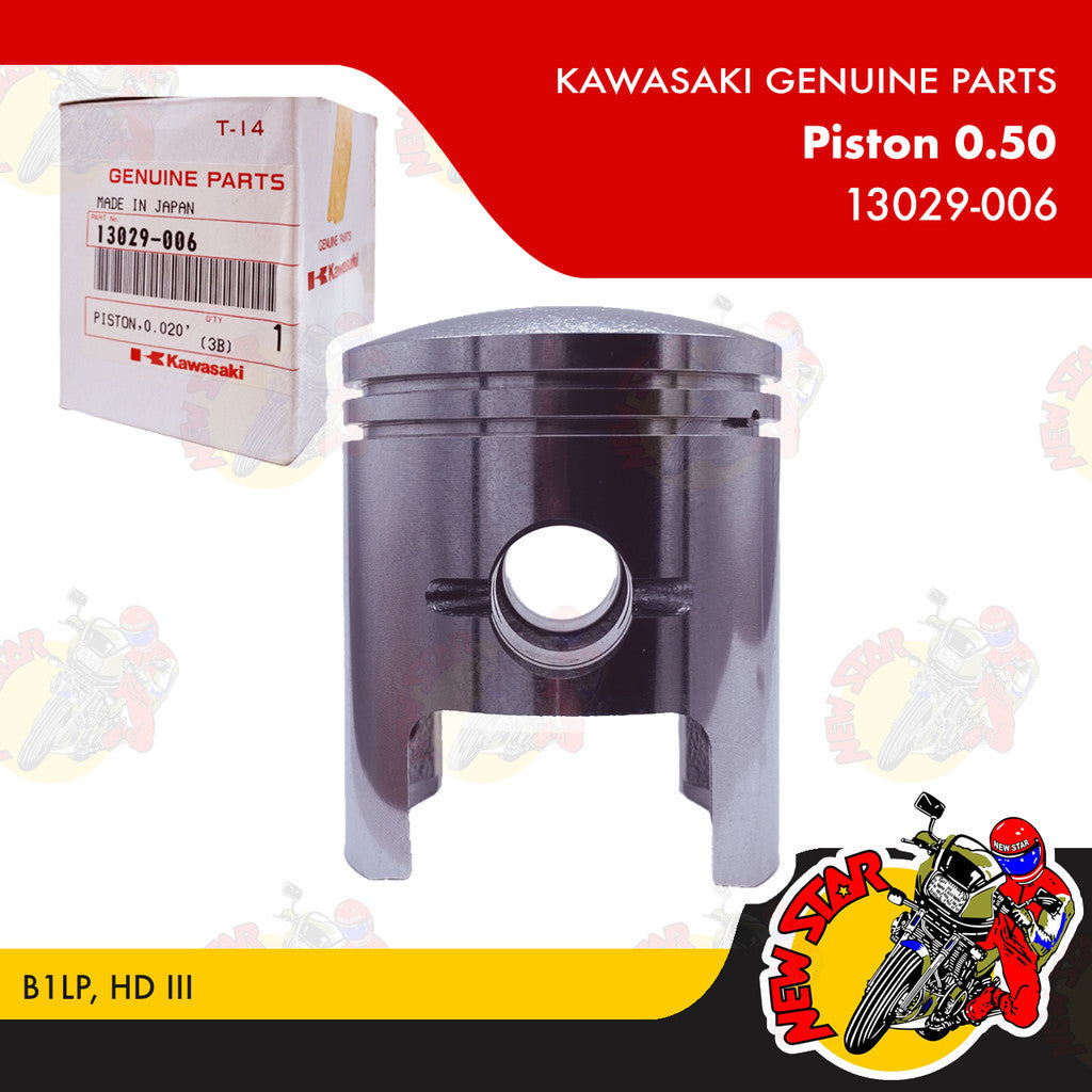 13029-006 | Piston 0.50 | Genuine Kawasaki parts | B1LP HD III