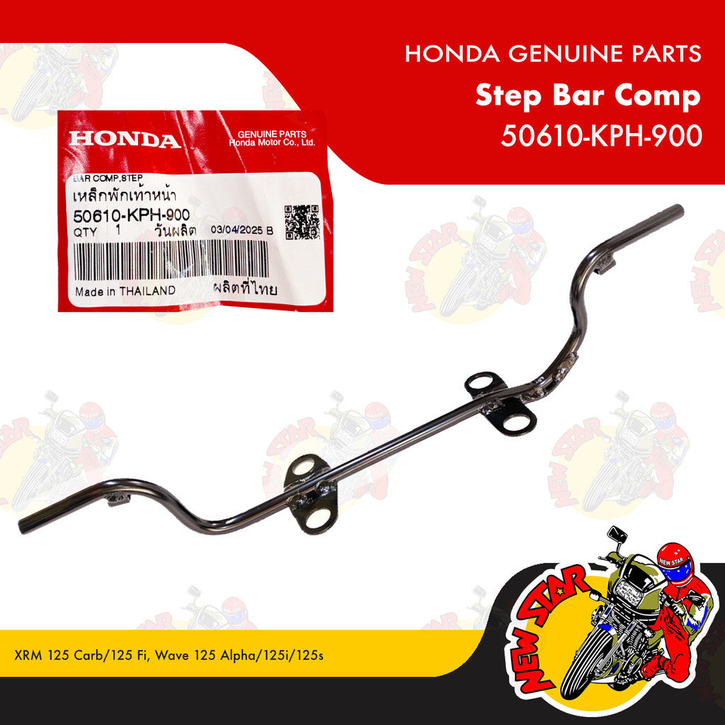 50610-KPH-900 | Step Bar Comp | Genuine Honda parts | XRM 125 Carb/125 Fi Wave 125 Alpha/125i/125s