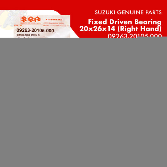 09263-20105-000 | Fixed Driven Bearing 20x26x14 (Right Hand) | Genuine Suzuki parts | SkyDrive 125