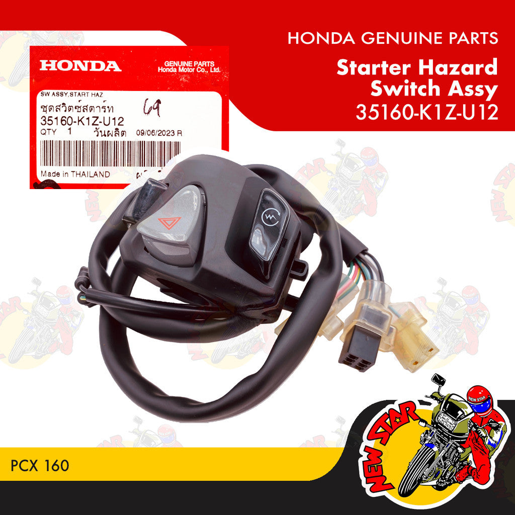 35160-K1Z-U12 | Starter Hazard Switch Assy | Genuine Honda parts | PCX 160