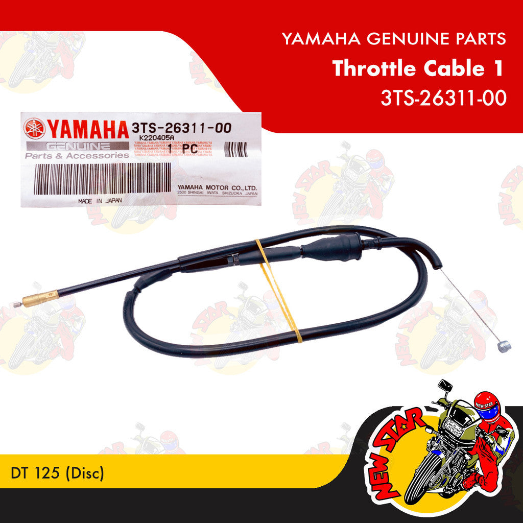 3TS-26311-00 | Throttle Cable 1 | Genuine Yamaha parts | DT 125 (Disc)