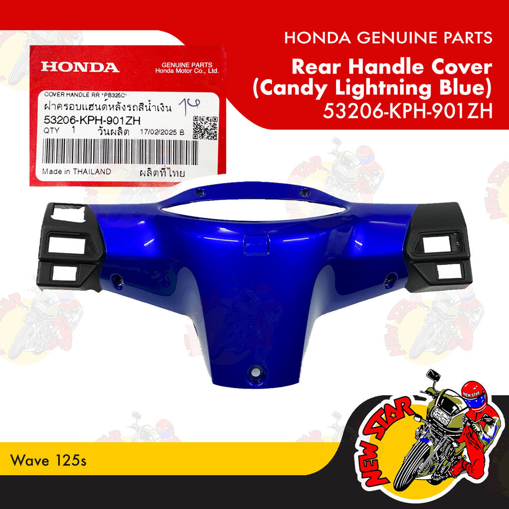 53206-KPH-901ZH | Rear Handle Cover (Candy Lightning Blue) | Genuine Honda parts | Wave 125s