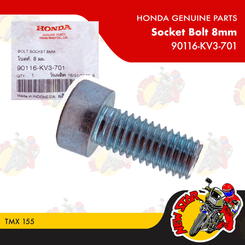 90116-KV3-701 | Socket Bolt 8mm | Genuine Honda parts | TMX 155