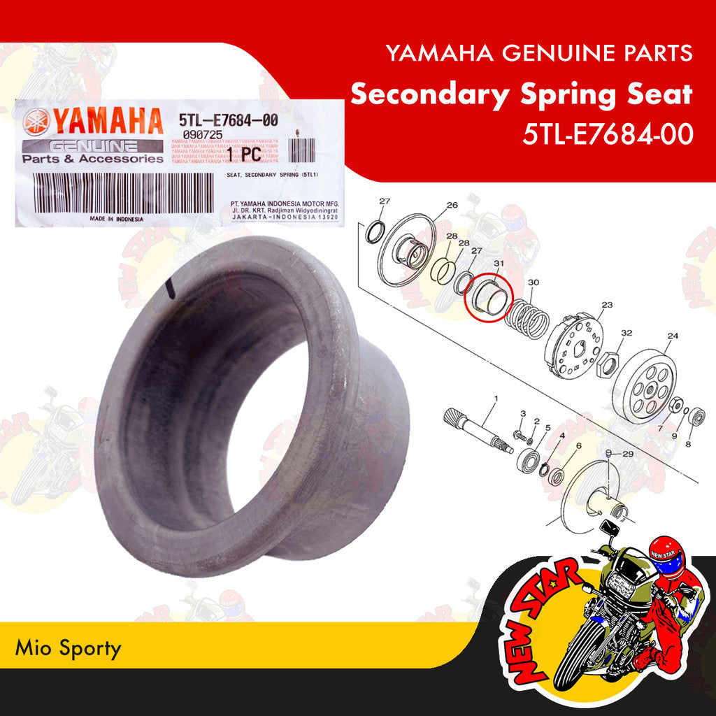 5TL-E7684-00 | Secondary Spring Seat | Genuine Yamaha parts | Mio Sporty