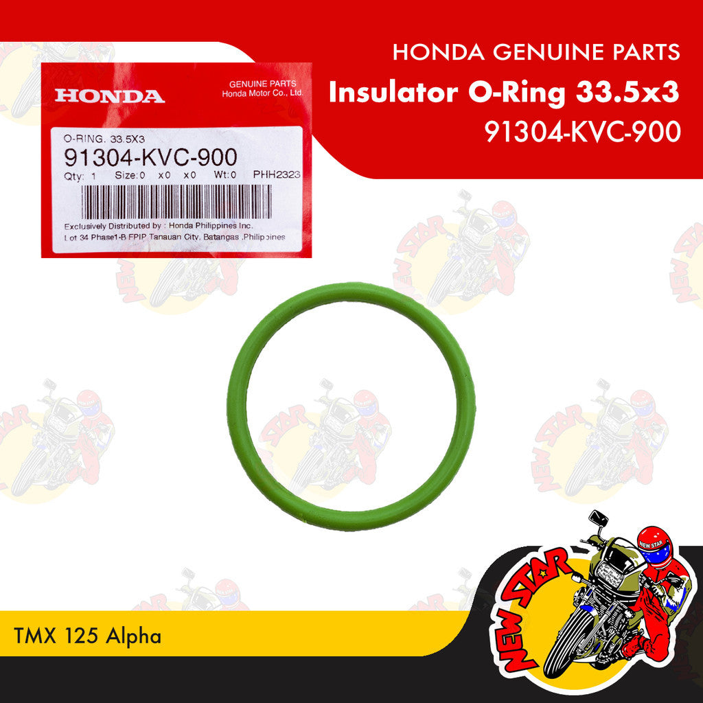 91304-KVC-900 | Insulator O-Ring 33.5X3 | Genuine Honda parts | TMX 125 Alpha