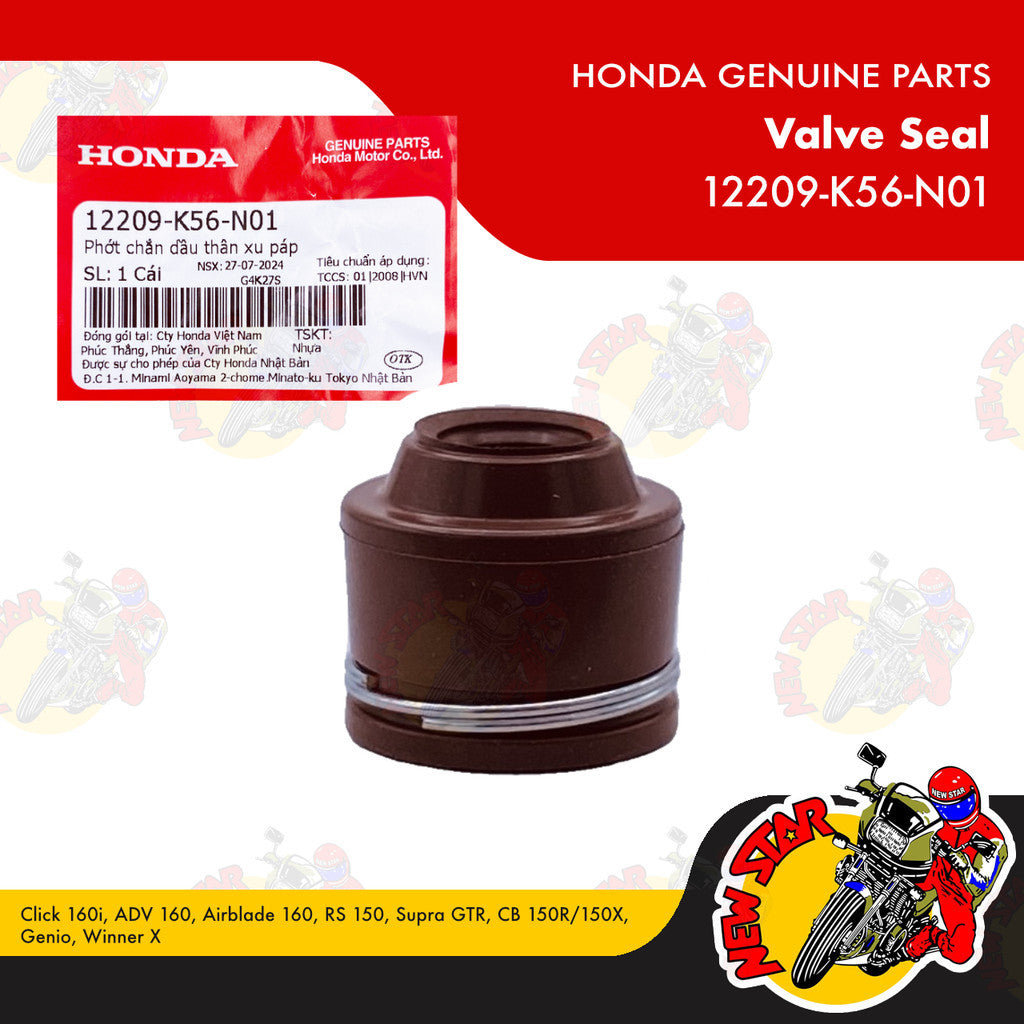 12209-K56-N01 | Valve Seal | Genuine Honda parts | Click 160i ADV 160 Airblade 160 RS 150 Supra GTR