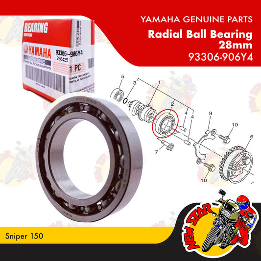 93306-906Y4 | Radial Ball Bearing 28mm | Genuine Yamaha parts | Sniper 150