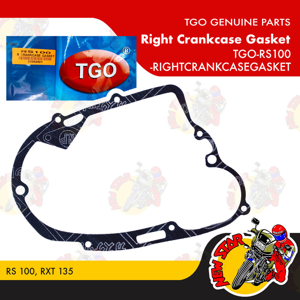 TGO-RS100-RIGHTCRANKCASEGASKET | Right Crankcase Gasket | Genuine Tgo parts | RS 100 RXT 135