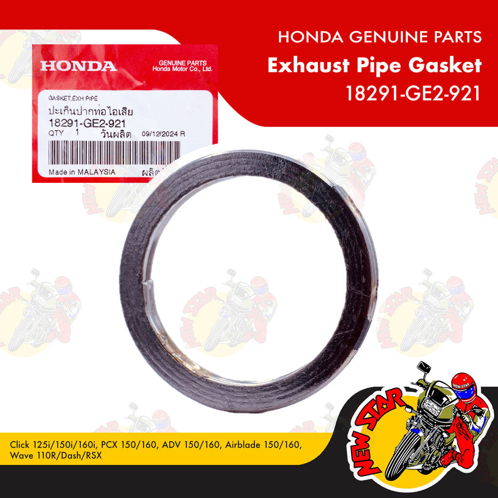 18291-GE2-921 | Ex Pipe Gasket | Genuine Honda parts | Click 125i/150i/160i PCX 150/160 ADV 150/160