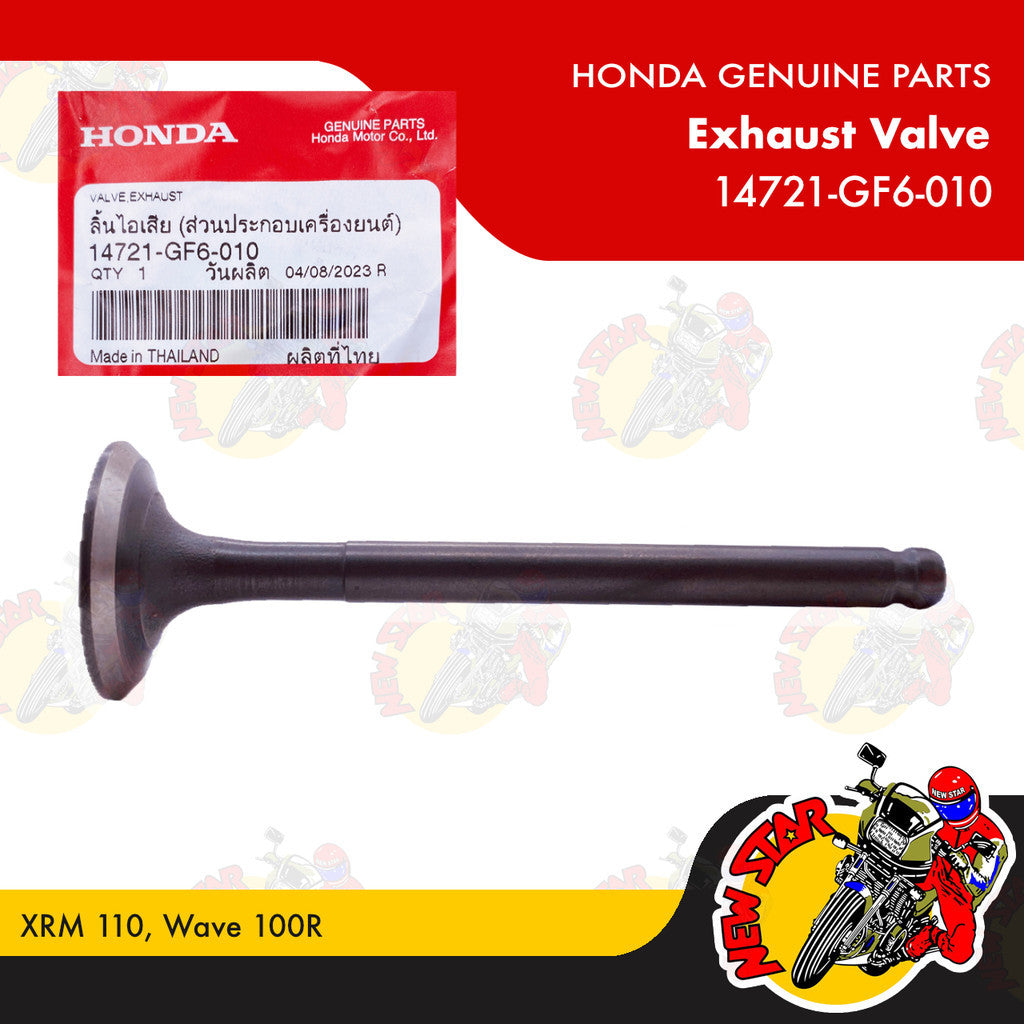 14721-GF6-010 | Exhaust Valve | Genuine Honda parts | XRM 110 Wave 100R