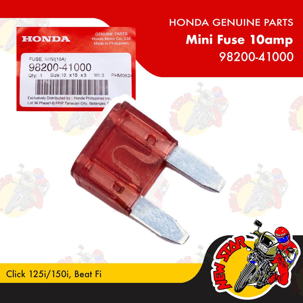 98200-41000 | Mini Fuse 10Amp | Genuine Honda parts | Click 125i/150i Beat Fi