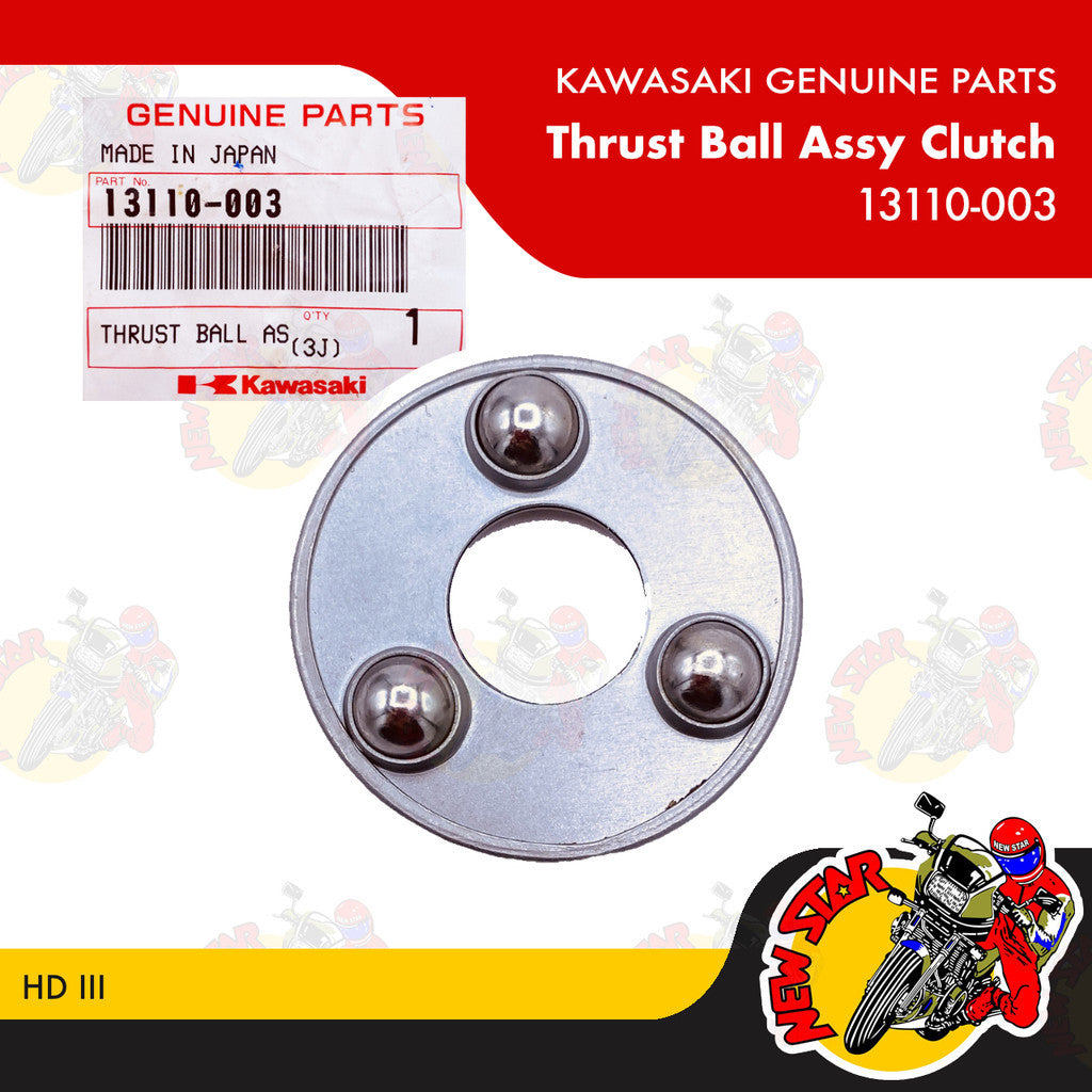 13110-003 | Thrust Ball Assy Clutch | Genuine Kawasaki parts | HD III