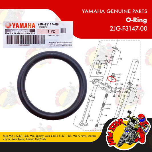 2JG-F3147-00 | O-Ring | Genuine Yamaha parts | Mio MX i 125/i 125 Mio Sporty Mio Soul i 115/i 125