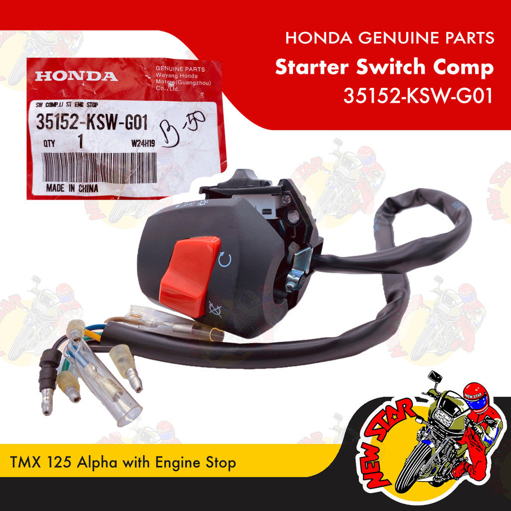35152-KSW-G01 | Starter Switch Comp | Genuine Honda parts | TMX 125 Alpha with Engine Stop