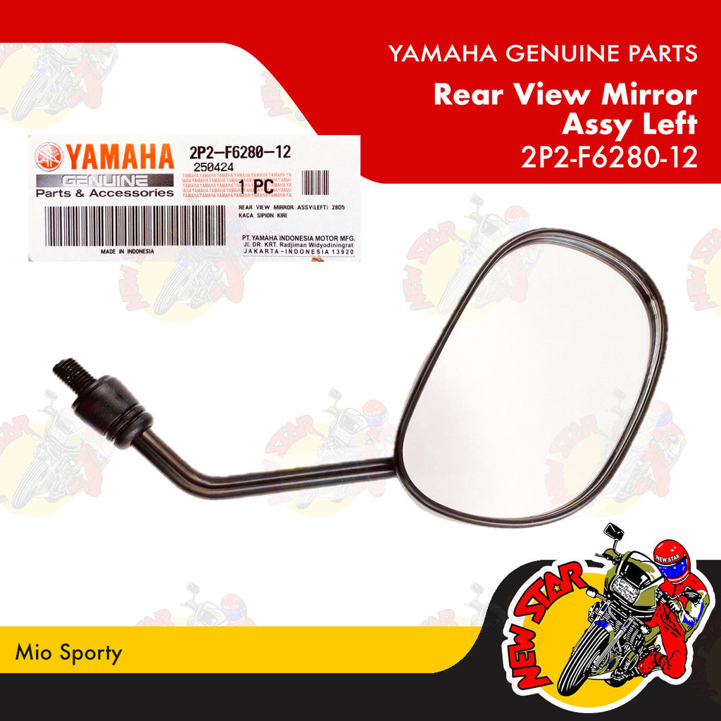 2P2-F6280-12 | Rear View Mirror Assy Left | Genuine Yamaha parts | Mio Sporty