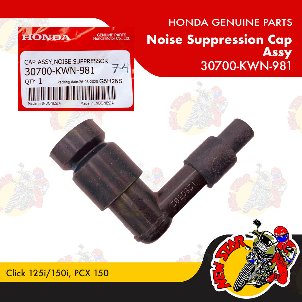 30700-KWN-981 | Noise Suppression Cap Assy | Genuine Honda parts | Click 125i/150i PCX 150