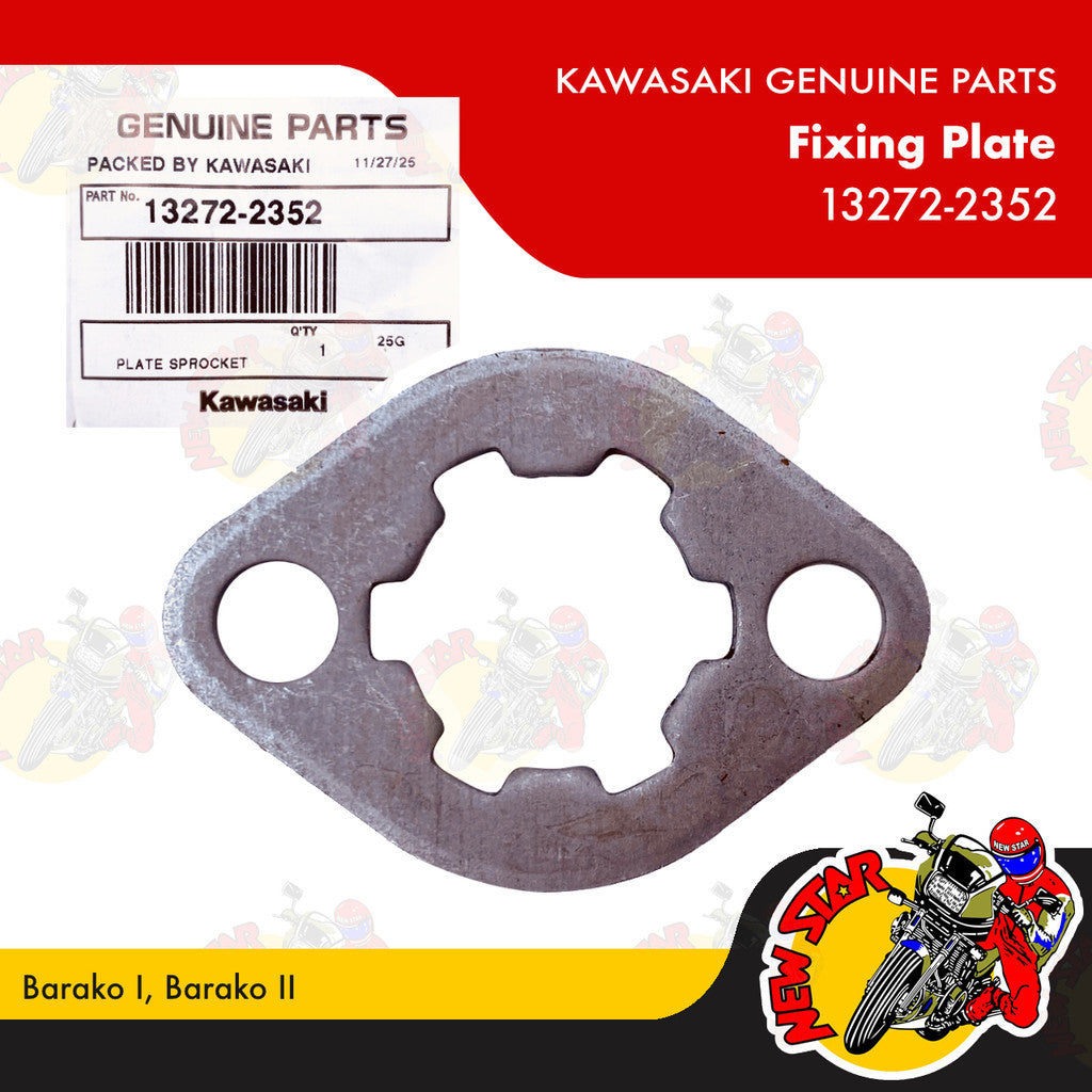 13272-2352 | Fixing Plate | Genuine Kawasaki parts | Barako I Barako II