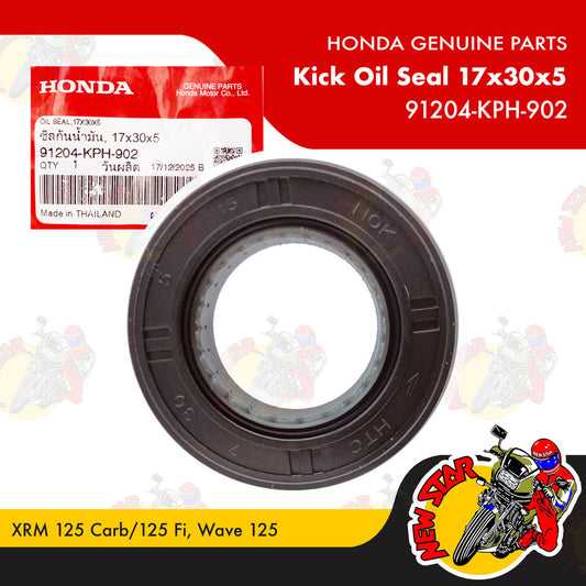 91204-KPH-902 | Kick Oil Seal 17x30x5 | Genuine Honda parts | XRM 125 Carb/125 Fi Wave 125