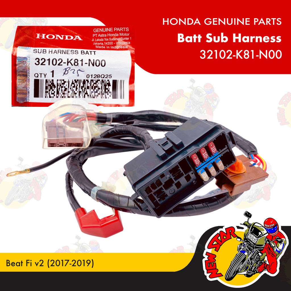 32102-K81-N00 | Batt Sub Harness | Genuine Honda parts | Beat Fi v2 (2017-2019)