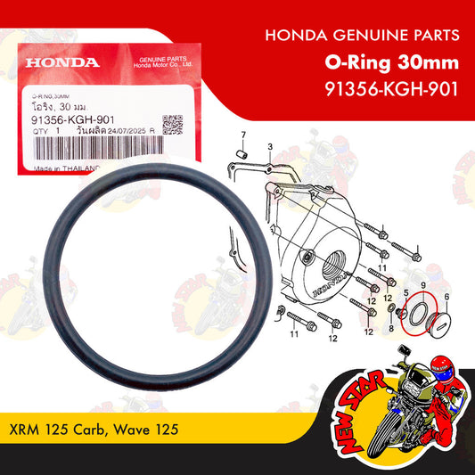 91356-KGH-901 | O-Ring 30mm | Genuine Honda parts | XRM 125 Carb Wave 125
