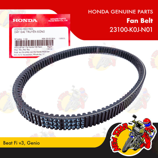 23100-K0J-N01 | Fan Belt | Genuine Honda parts | Beat Fi v3 Genio