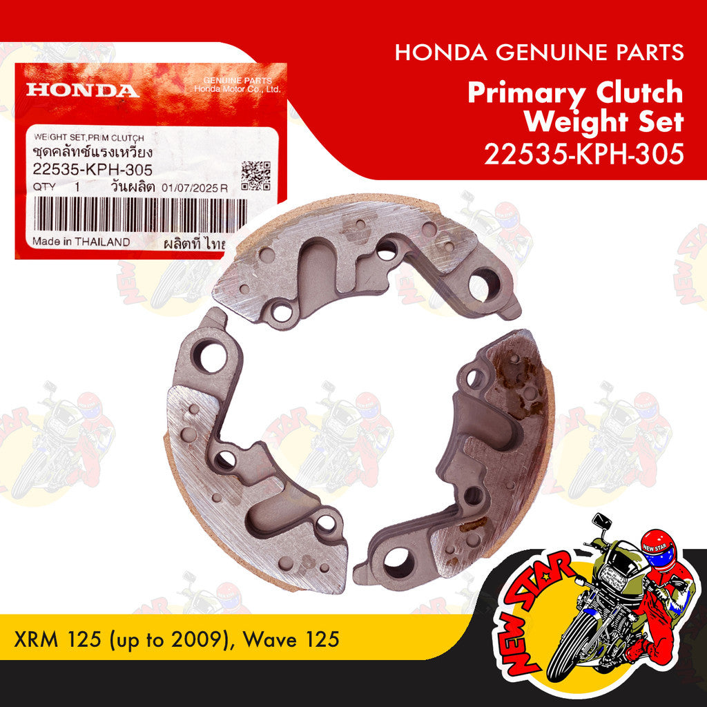 22535-KPH-305 | Primary Clutch Weight Set | Genuine Honda parts | XRM 125 (up to 2009) Wave 125