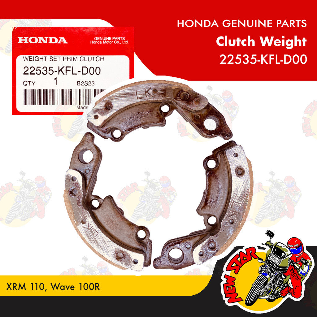 22535-KFL-D00 | Clutch Weight | Genuine Honda parts | XRM 110 Wave 100R