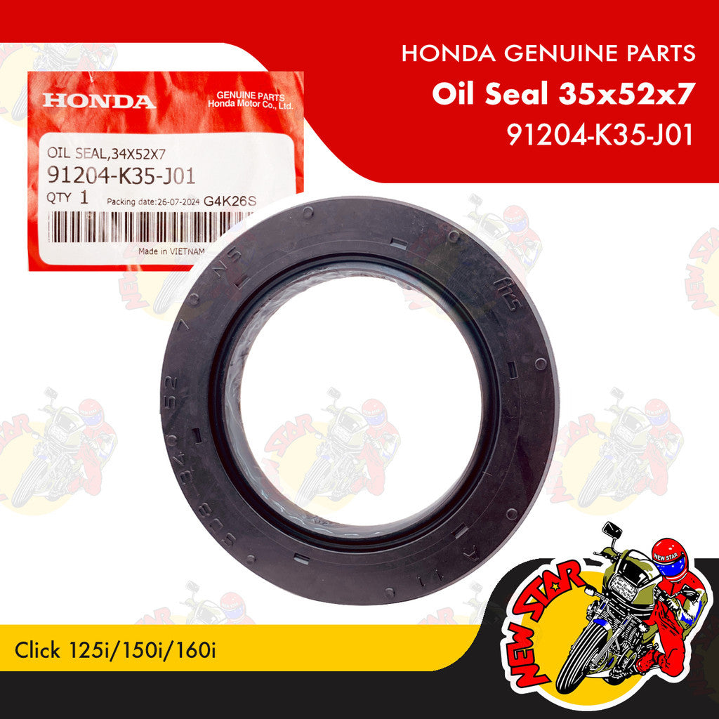 91204-K35-J01 | Oil Seal 35x52x7 | Genuine Honda parts | Click 125i/150i/160i