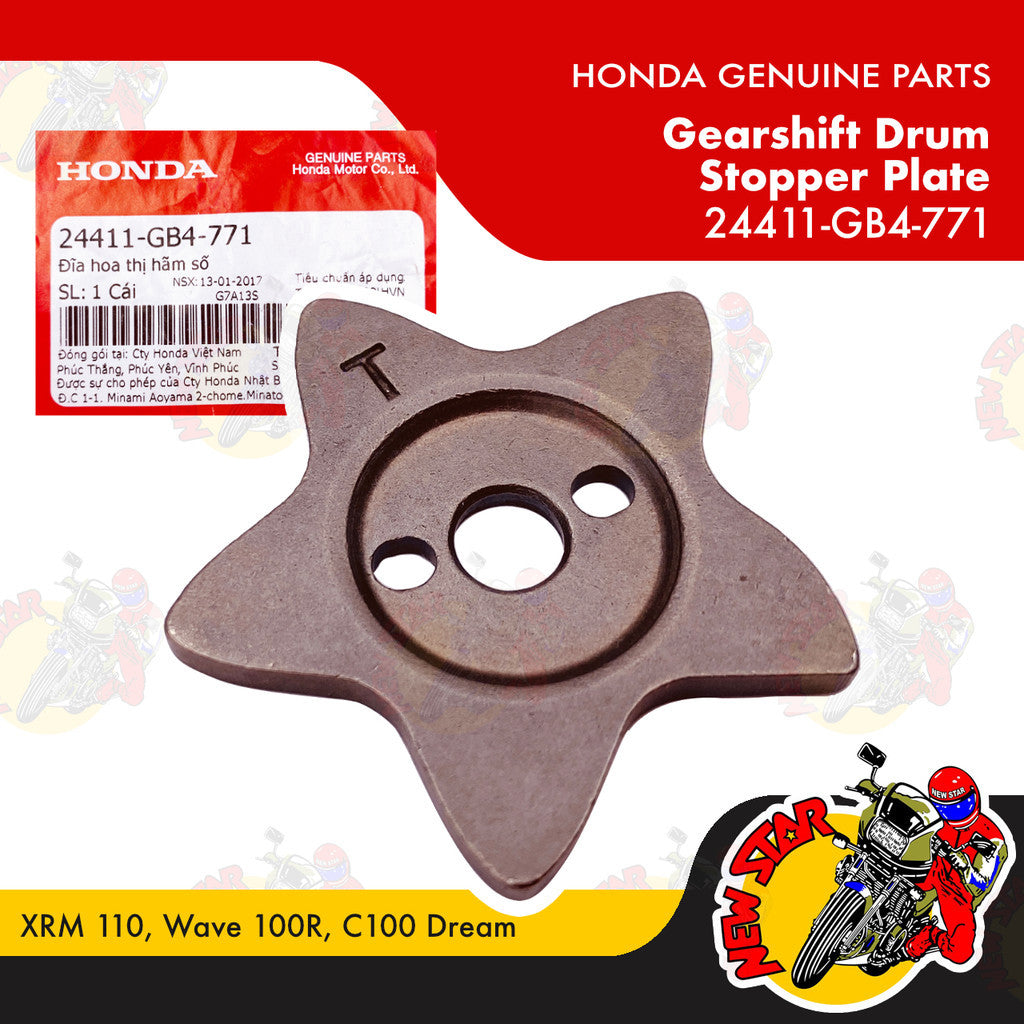 24411-GB4-771 | Gearshift Drum Stopper Plate | Genuine Honda parts | XRM 110 Wave 100R C100 Dream