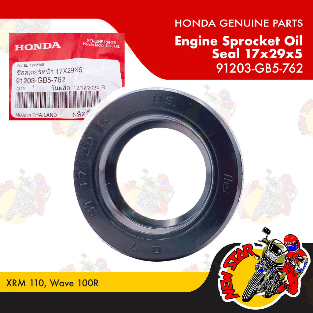 91203-GB5-762 | Engine Sprocket Oil Seal 17x29x5 | Genuine Honda parts | XRM 110 Wave 100R
