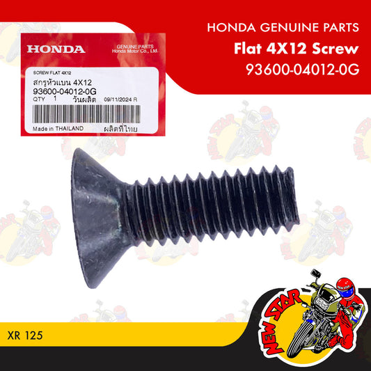 93600-04012-0G | Flat 4x12 Screw | Genuine Honda parts | XR 125