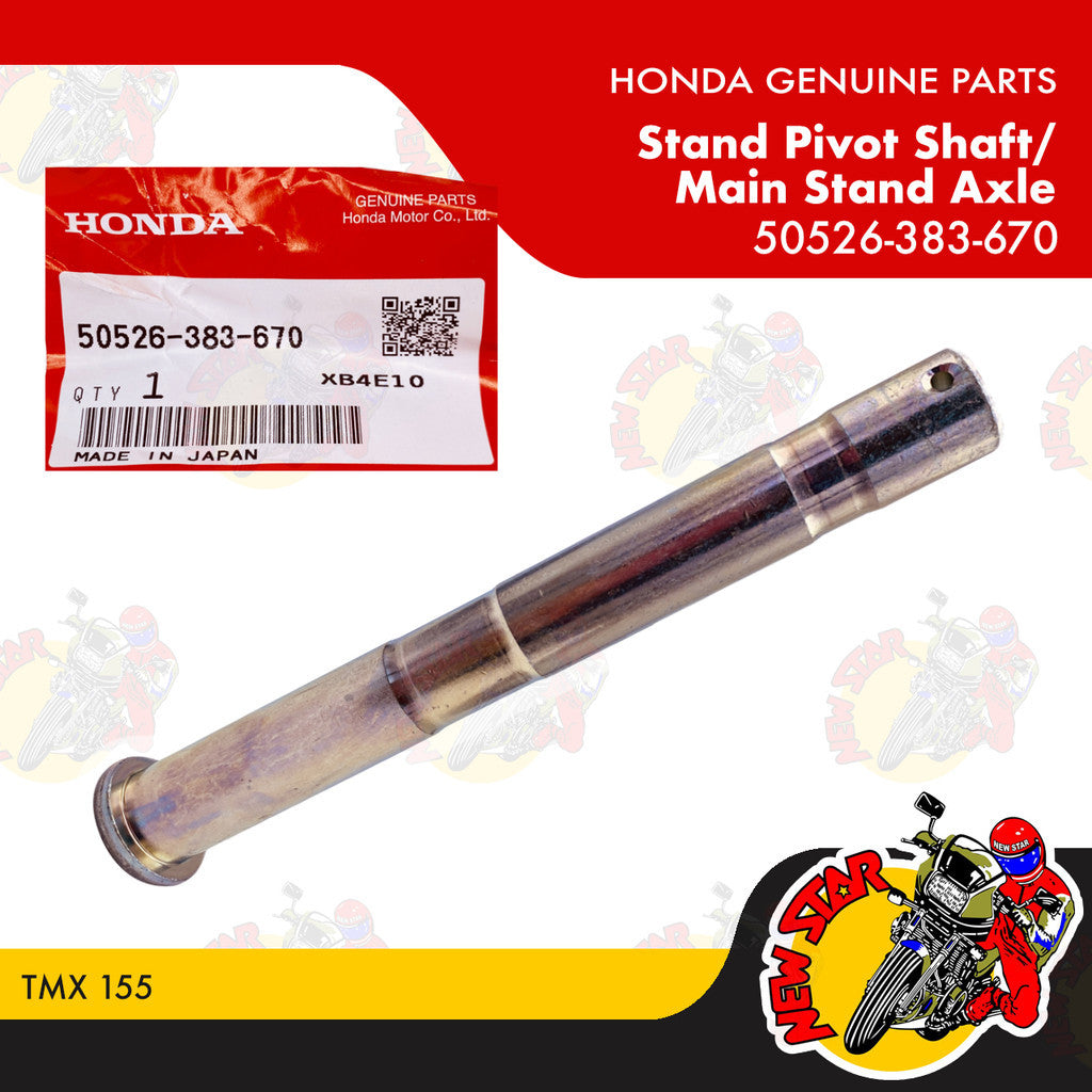 50526-383-670 | Stand Pivot Shaft/Main Stand Axle | Genuine Honda parts | TMX 155
