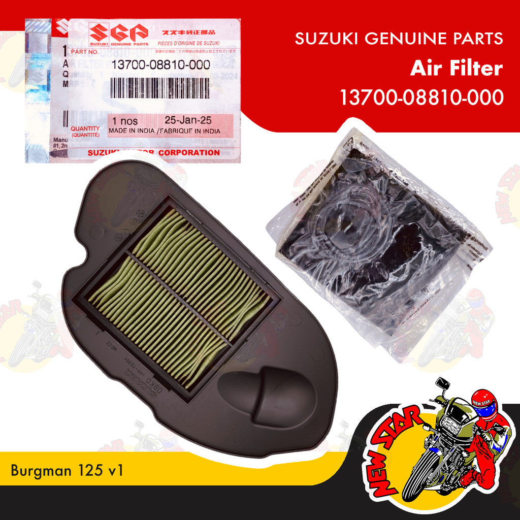 13700-08810-000 | Air Filter | Genuine Suzuki parts | Burgman 125 v1